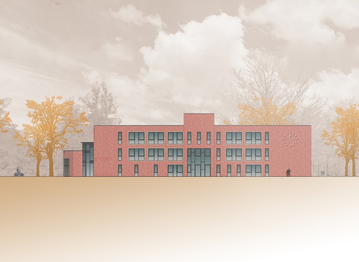 Rathaus Ansicht Nord Rathaus Erweiterung Ansicht Süd Entwurf Bauen im Bestand Architektenleistungen Studie Machbarkeitsstudie Architektin Architekten Architekturbüro